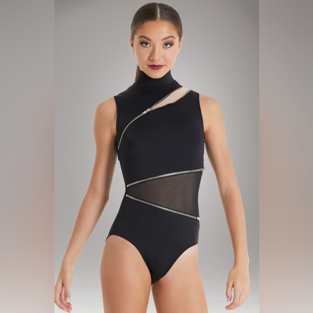 Zippered Black Leotard Costume